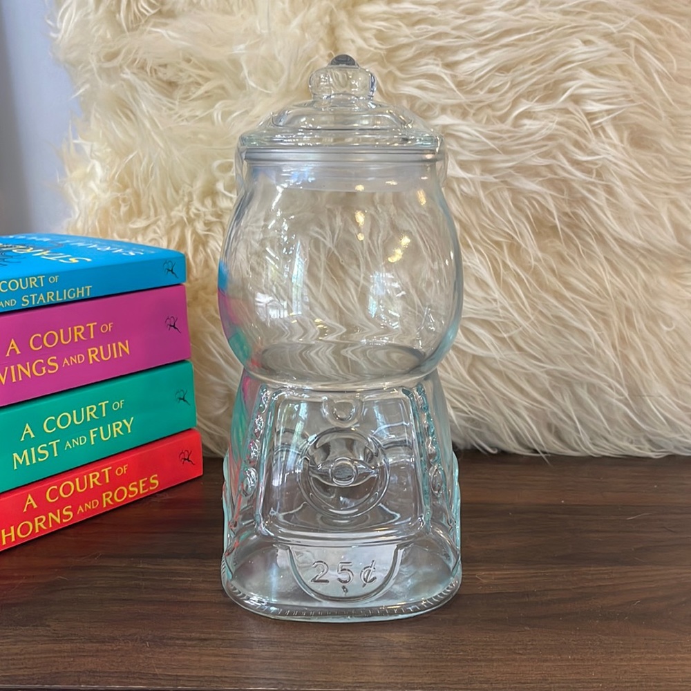 NWT clear glass gumball machine from Target fall release